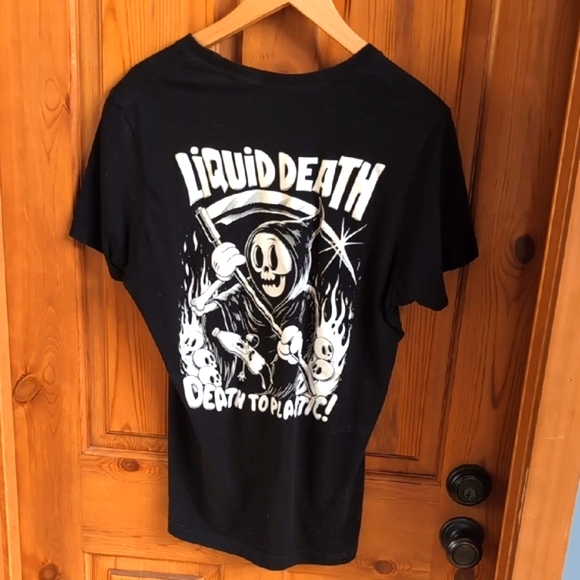 Men's M Liquid Death Death To Plastic - Picture 2 of 2